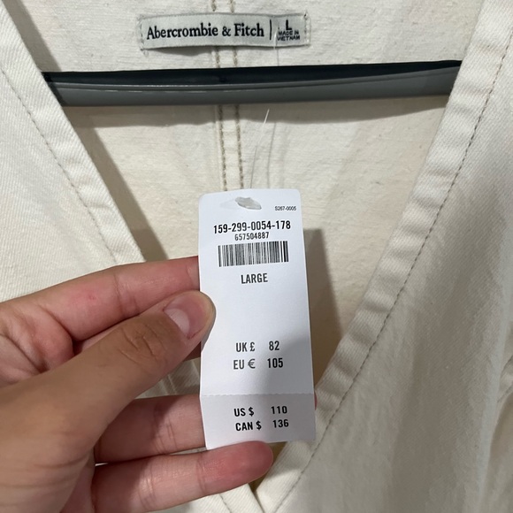 abercrombie and fitch the A&F mara vest midi dress | size large - Picture 5 of 5